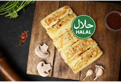HALAL Chicken and mushroom crepes