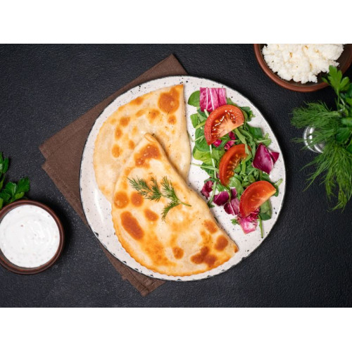 Cheese and Herbs Chebureki – Crispy Fried Pies with Cheese & Fresh Herbs