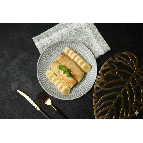 Banana and condensed milk crepes