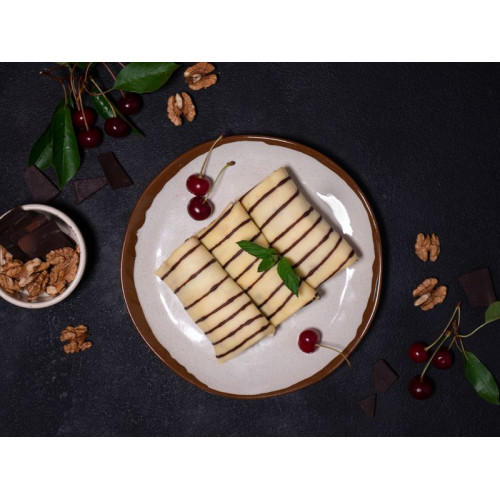 Cherry and Chocolate Crepes – Thin Pancakes with Cherry & Chocolate Filling