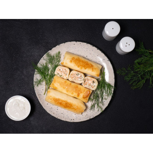 Salmon and Cheese Crepes – Thin Pancakes with Salmon & Cheese