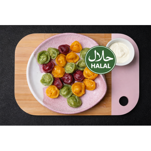 Halal Children’s Chicken Pelmeni (Colorful Dumplings)
