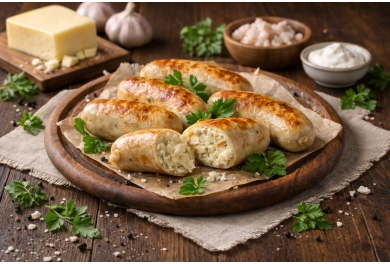 Chicken and cheese sausage