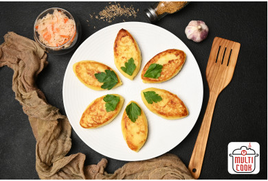 Potato zrazy with cabbage